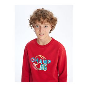 LC Waikiki 8W4007Z4 Erkek Çocuk Bisiklet Yaka Sweatshirt