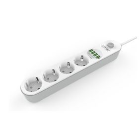 Ldnio 4'lü Priz Soketi ve 4'lü 3.4A USB Güç Düğmeli Şarj Cihazı