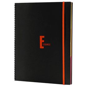 Le Color 2012215/1 Siyah A5 Elegance Spiralli Çizgili Defter