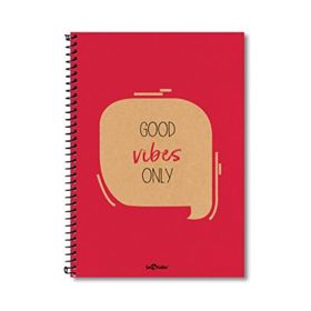 Le Color 2015074/2 Kırmızı A4 Eco Kraft Spiralli Kareli Defter