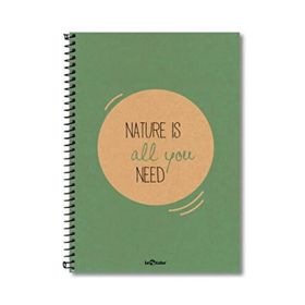 Le Color 2015074/2 Yeşil A4 Eco Kraft Spiralli Kareli Defter