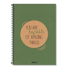 Le Color 2015074/3 Yeşil A4 Eco Kraft Spiralli Düz Defter