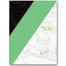 Le Color Çizgili Mint Mermer Mini Defter