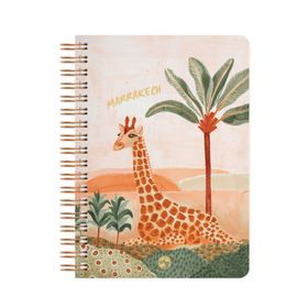 Le Color Çizgili Zürafa 17x24 cm Marakeş Spiralli Defter