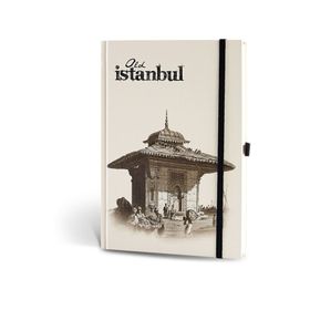 Le Color Eski İstanbul Cep Journal Çizgili Lastikli Çeşme Defter