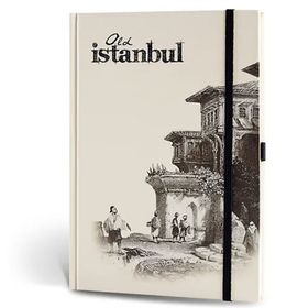 Le Color Eski İstanbul Journal Çizgili Lastikli Konak Defter