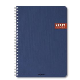 Le Color Kraft Ofis Spiralli Kareli Lacivert Defter