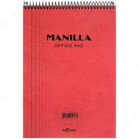 Le Color Manilla Spiralli Kırmızı Kareli A5 70 Yaprak Bloknot