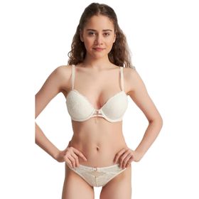 Le Jardin 5040 Cybele Bra Silikonlu Ekru Taşlı Sütyen Takım
