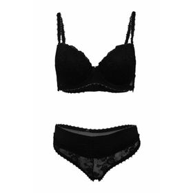 Le Jardin 5200 Elianor Push-Up Siyah Sütyen Takım