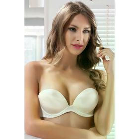 Le Jardin 7036 Blanche Push Up Destekli Dolgulu Straplez Silikonlu Sihirli Sütyen