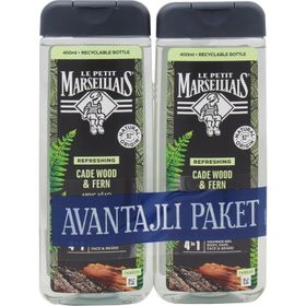 Le Petit Marseillais 2x400 ml Cade Wood Fern Duş Jeli