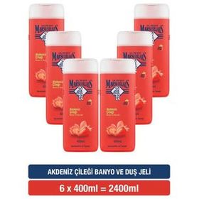 Le Petit Marseillais 6x400 ml Akdeniz Çileği Duş Jeli