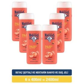 Le Petit Marseillais 6x400 ml Beyaz Şeftali ve Nektarin Duş Jeli
