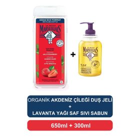 Le Petit Marseillais Akdeniz Çileği 650 ml Duş Jeli + Lavanta 300 ml Sıvı Sabun