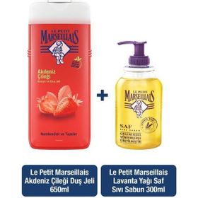Le Petit Marseillais Akdeniz Çileği 650 ml Duş Jeli + Lavanta 300 ml Sıvı Sabun