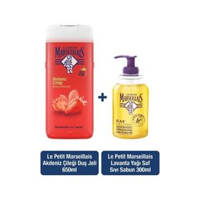 Le Petit Marseillais Akdeniz Çileği 650 ml Duş Jeli + Lavanta 300 ml Sıvı Sabun