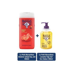 Le Petit Marseillais Akdeniz Çileği 650 ml Duş Jeli + Lavanta 300 ml Sıvı Sabun