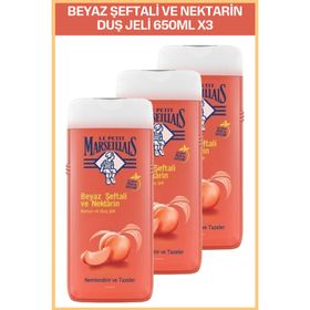 Le Petit Marseillais Beyaz Şeftali ve Nektarin 3x650 ml Duş jeli