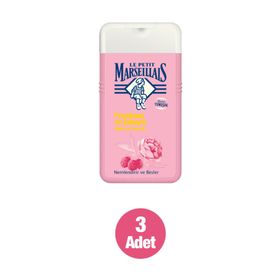 Le Petit Marseillais Frambuaz ve Şakayık 3x250 ml Duş Jeli