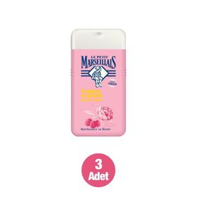 Le Petit Marseillais Frambuaz ve Şakayık 3x250 ml Duş Jeli