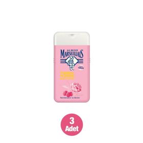Le Petit Marseillais Frambuaz ve Şakayık 3x250 ml Duş Jeli