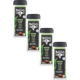 Le Petit Marseillais Men 4x400 ml Ardıç Ağacı ve Füjer Duş Jeli + Lif