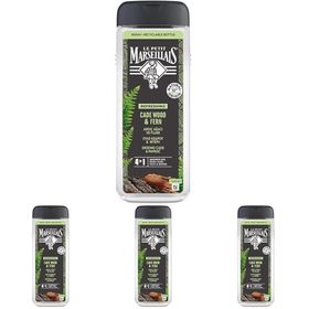 Le Petit Marseillais Men 4x400 ml Ardıç Ağacı ve Füjer Duş Jeli + Lif