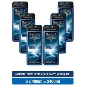 Le Petit Marseillais Men 6x400 ml Mineraller ve Sedir Ağacı Duş Jeli