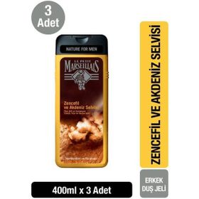 Le Petit Marseillais Men Zencefil ve Akdeniz Selvisi 3x400 ml Duş Jeli