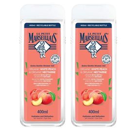 Le Petit Marseillais Organic White Peach Nectarine 400 ml 2 Adet Duş Jeli