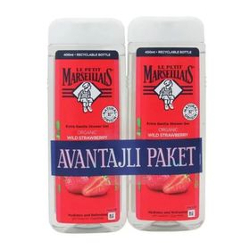 Le Petit Marseillais Organic Wild Strawberry 400 ml 2 Adet Duş Jeli