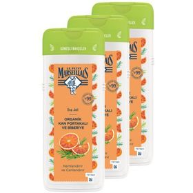 Le Petit Marseillais Organik Kan Portakalı ve Biberiye 3x400 ml Duş Jeli