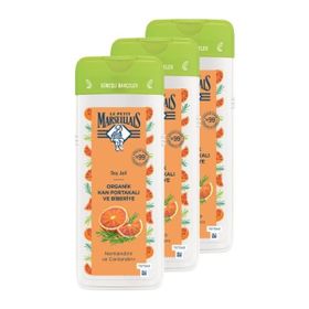 Le Petit Marseillais Organik Kan Portakalı ve Biberiye 3x400 ml Duş Jeli