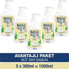 Le Petit Marseillais Süt Nemlendirici 5x300 ml Sıvı Sabun