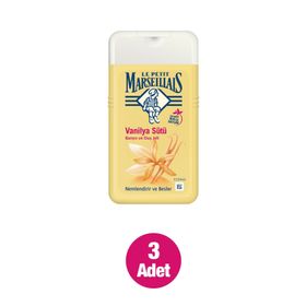 Le Petit Marseillais Vanilya Sütü 3x250 ml Duş Jeli