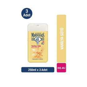 Le Petit Marseillais Vanilya Sütü 3x250 ml Duş Jeli