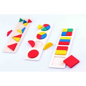 Learning Toys 3 İn 1 Wooden Montessori Blocks Set