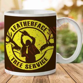 Leatherface Tree Service Texas Chainsaw Massacre Baskılı Kupa