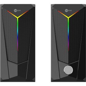 Lecoo DS104 Siyah 3.5 mm Jack 6W RGB Aydınlatmalı Masaüstü Kablolu USB Hoparlör