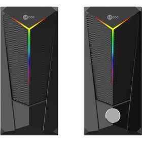 Lecoo DS104 Siyah 3.5 mm Jack 6W RGB Aydınlatmalı Masaüstü Kablolu USB Hoparlör