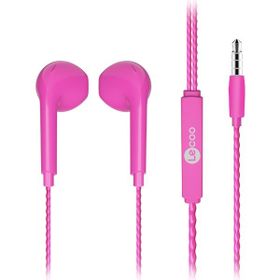 Lecoo EH104 Kablolu 3.5 mm Pembe Jacklı Kulak İçi Mikrofonlu Kulaklık