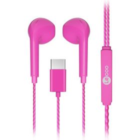 Lecoo EH104 Kablolu 3.5 mm Pembe Jacklı Kulak İçi Mikrofonlu Kulaklık