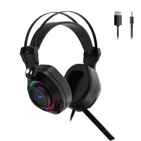 Lecoo HT405 Siyah 3.5 mm Jack + USB Kulak Üstü RGB LED Aydınlatmalı Kablolu Gaming Kulaklık
