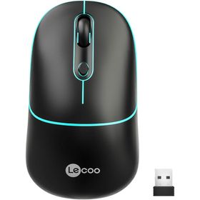 Lecoo Ws210 Dual Mod RGB Bluetooth Şarj Edilebilir Optik Siyah Kablosuz Mouse