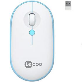 Lecoo WS212 Beyaz Mavi 1600 DPI USB Kablosuz Mouse