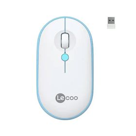 Lecoo WS212 Beyaz Mavi USB Kablosuz Mouse