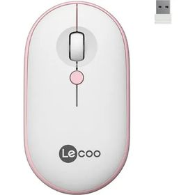 Lecoo WS212 Beyaz Pembe 1600 DPI USB Kablosuz Mouse
