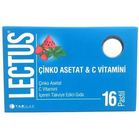 Lectus Çinko Asetat C Vitamini 16 Pastil