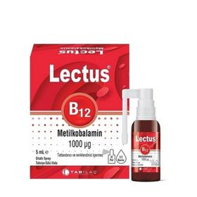 Lectus Vitamin B12 Metilkobalamin 1000 mcg 5 ml Dilaltı Sprey